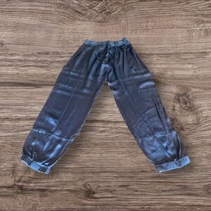 Sofia Navy Blue Jogger Pants Made in Italy